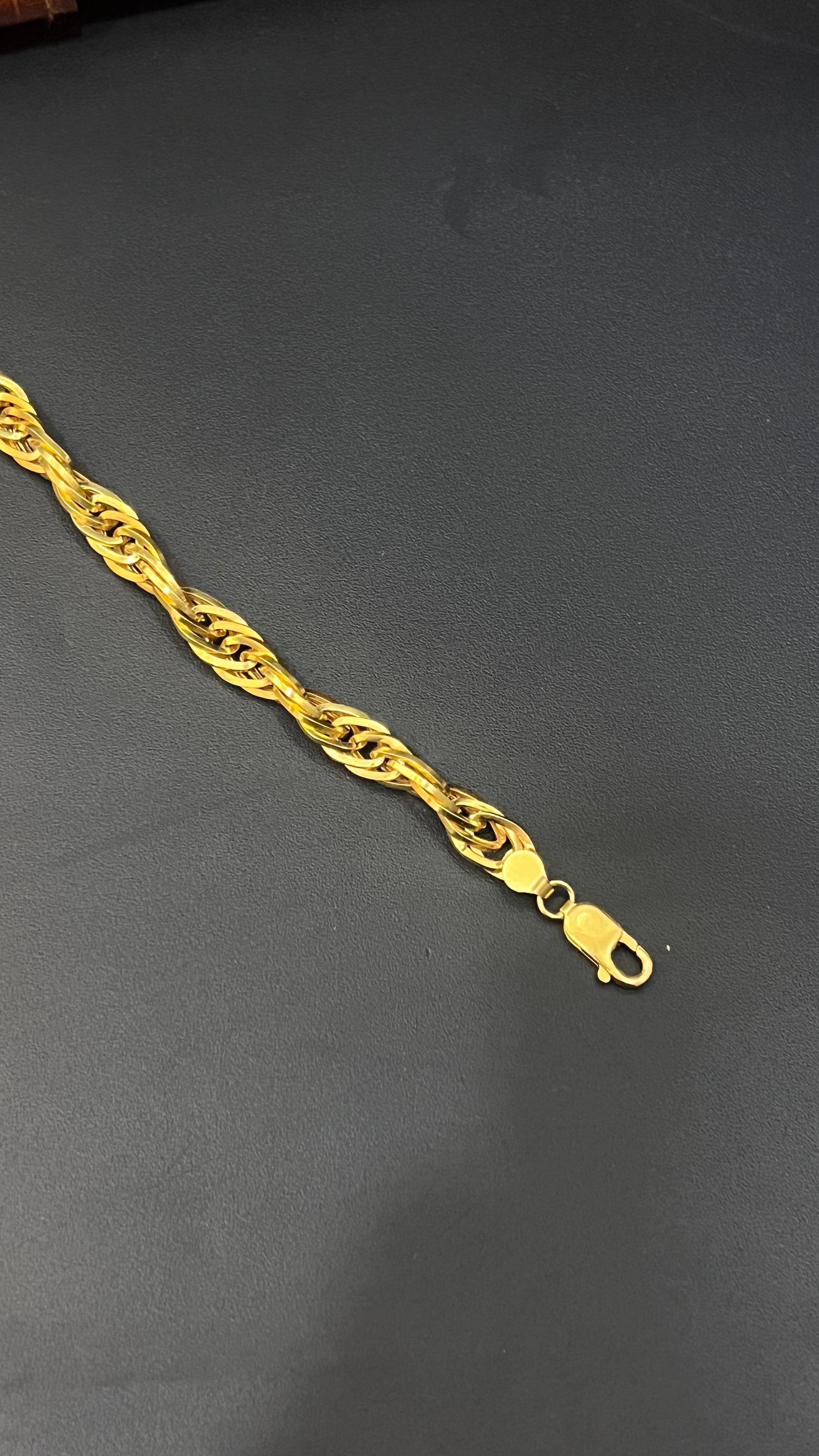 Men’s Silver Bracelet Indo-Italian Interlinked Chain Design B02