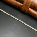 Silver Mens Bracelet Arrow With Stone Rose Gold M03 925