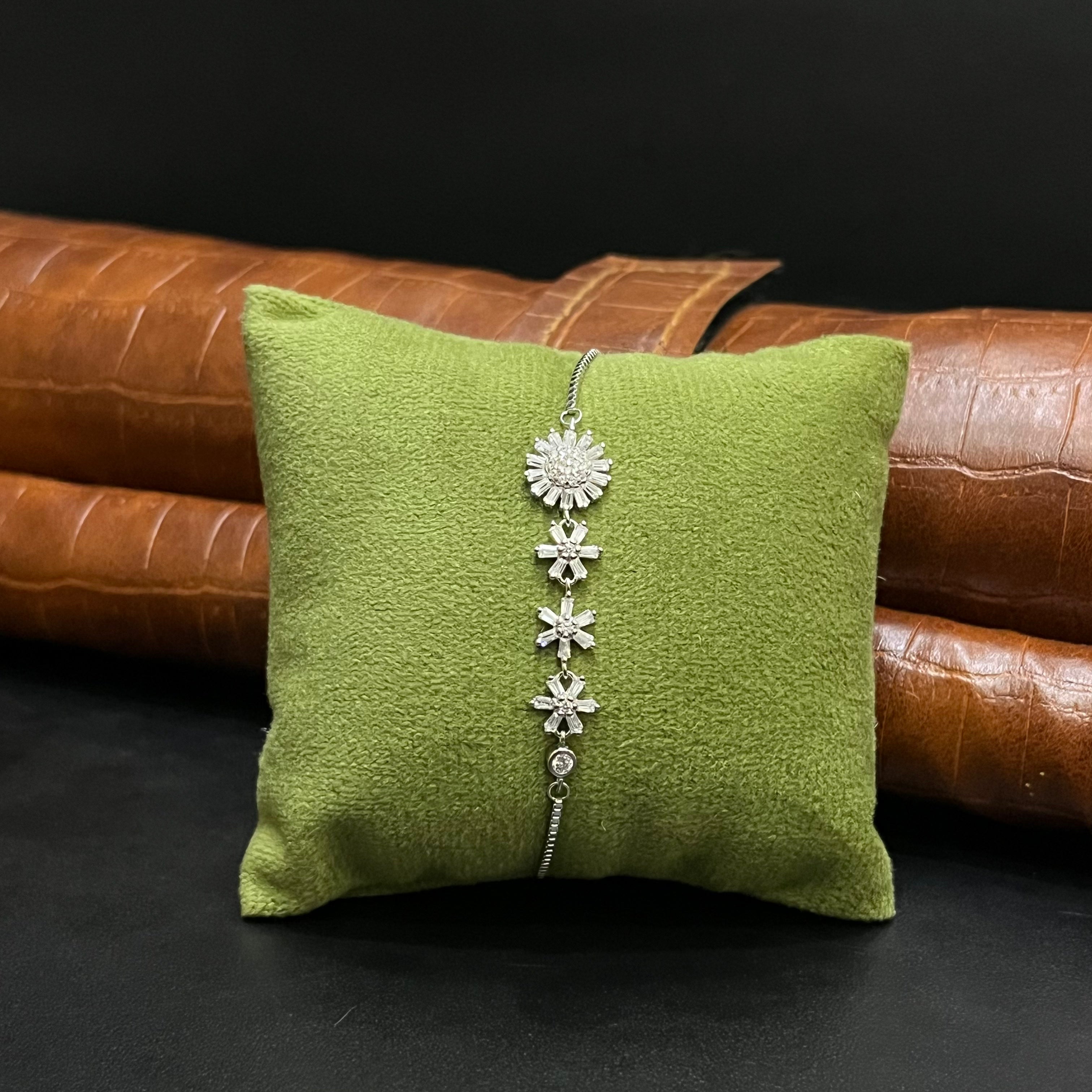 Silver Ladies Bracelet Flowerfull Blossom White 925