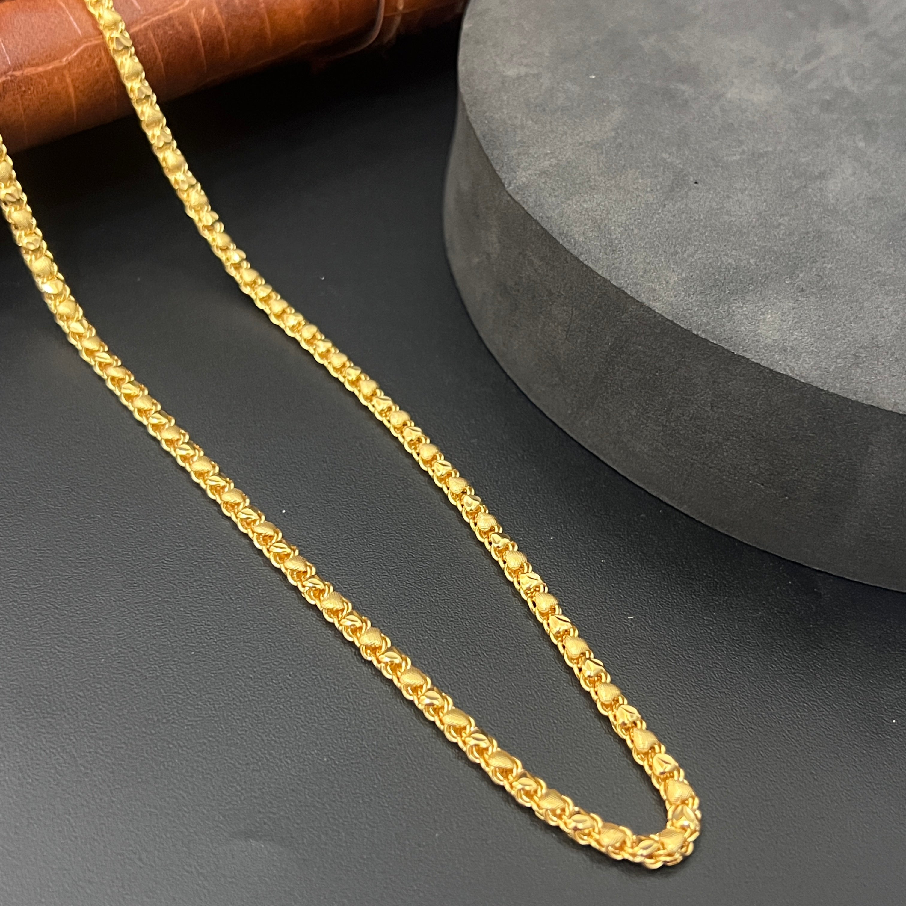 Silver Mens Chain Luxury Heart Gold Finish 925