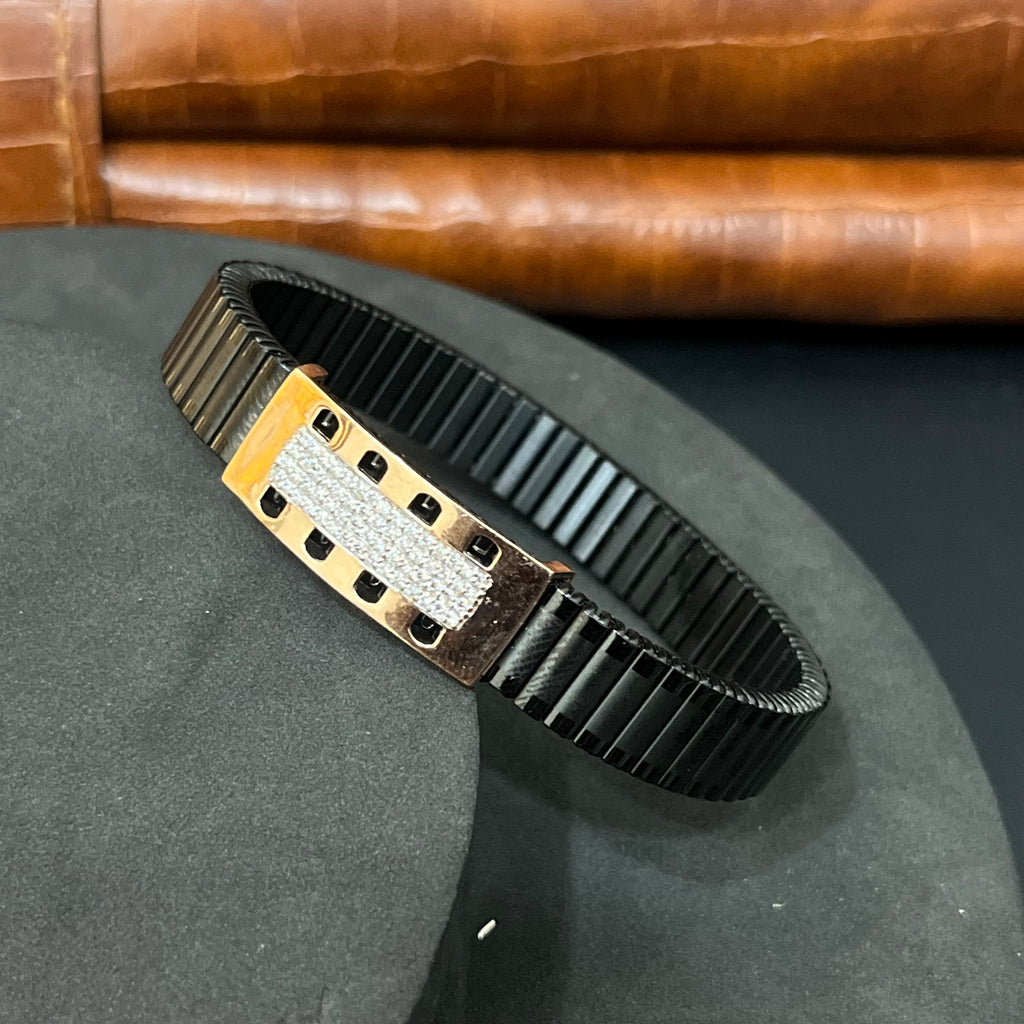 Silver Mens Flexible Bracelet FB11 925