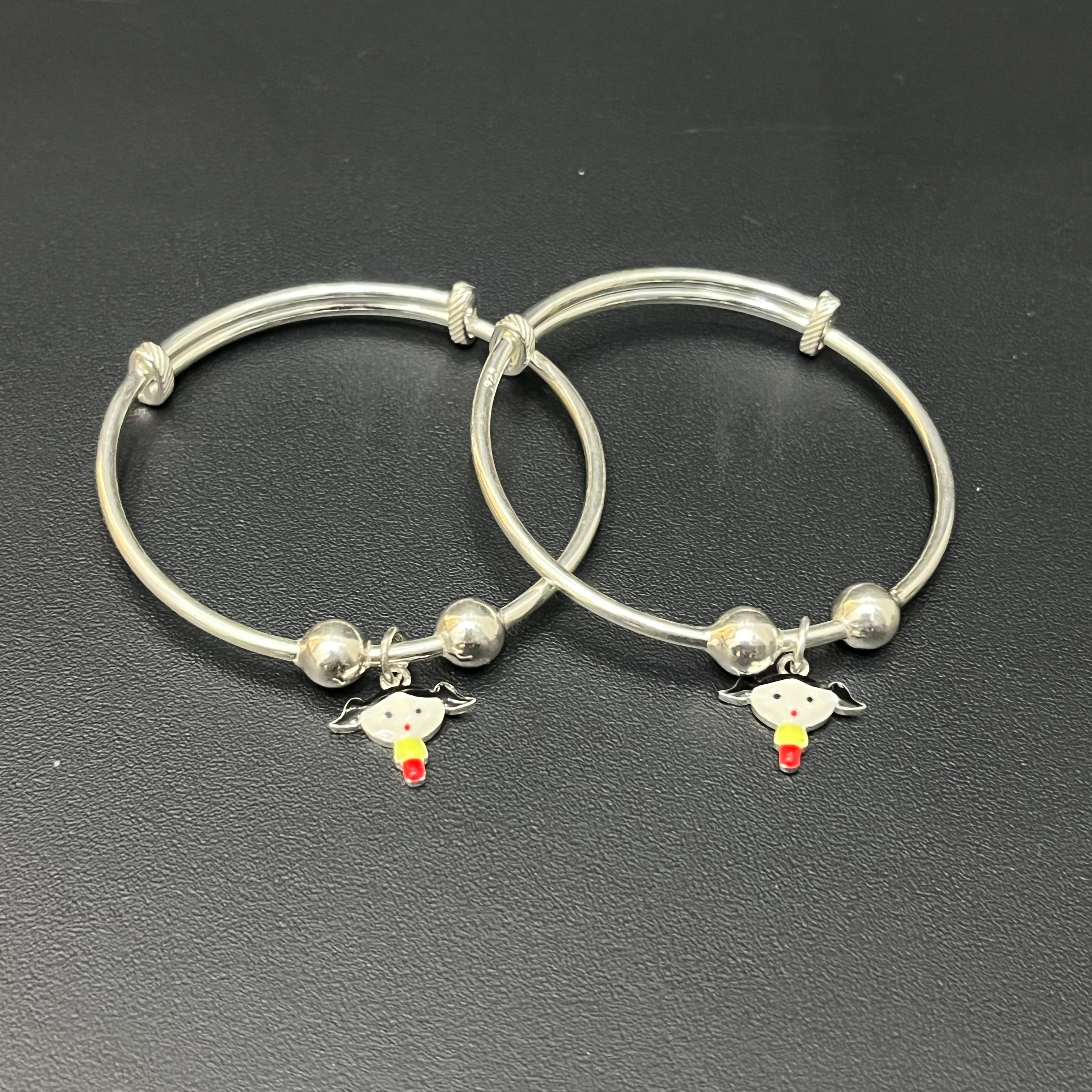 Silver Baby kada Hanging Charms Doll 2