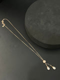 Silver Ladies Pendant Chain Floral Rg