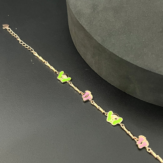 Silver Ladies Bracelet Feet RG