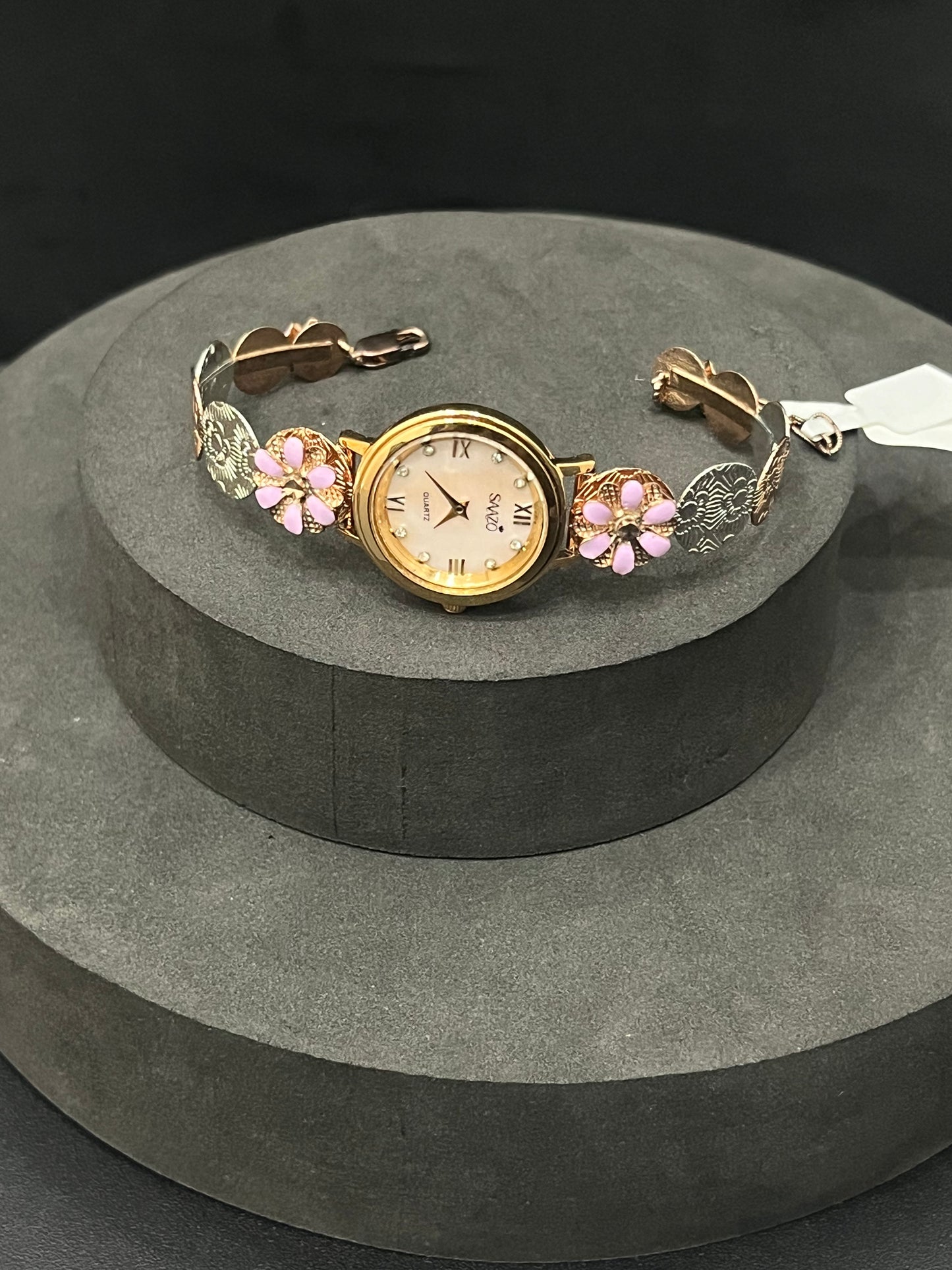 Silver Ladies Watch Rg Flower