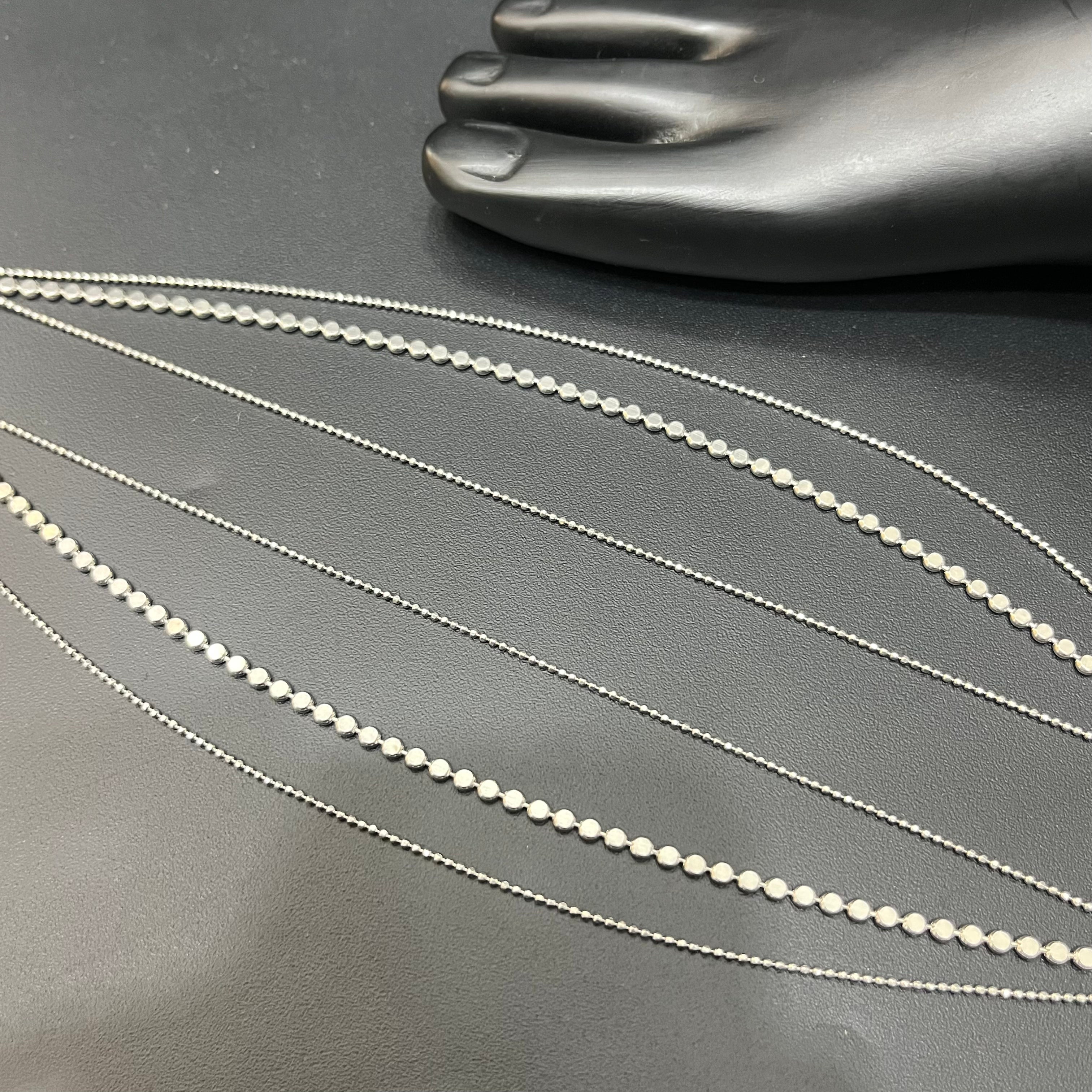 Silver Ladies Anklet 3 Lines