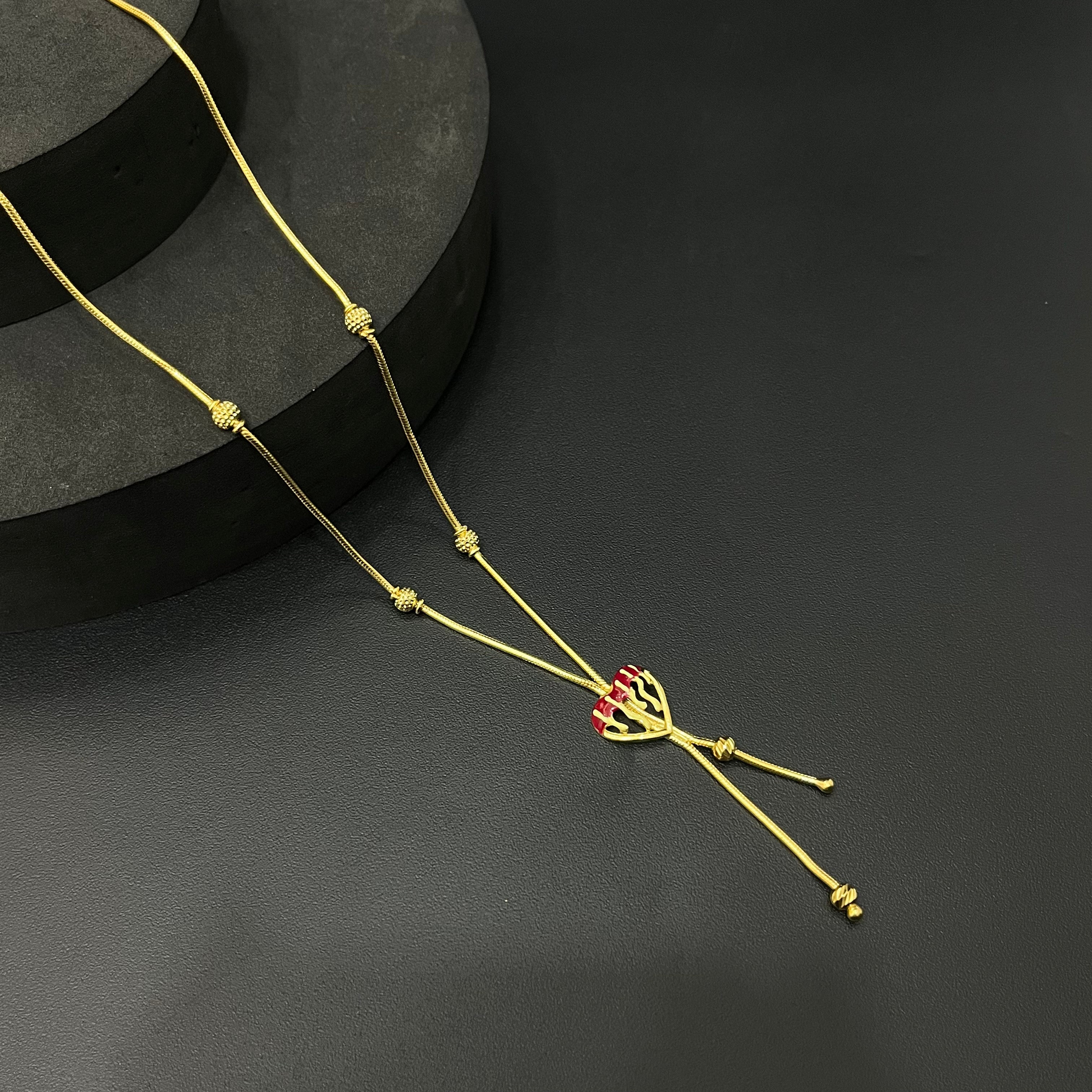 Silver Gold Finished Dokiya Chain Heartz