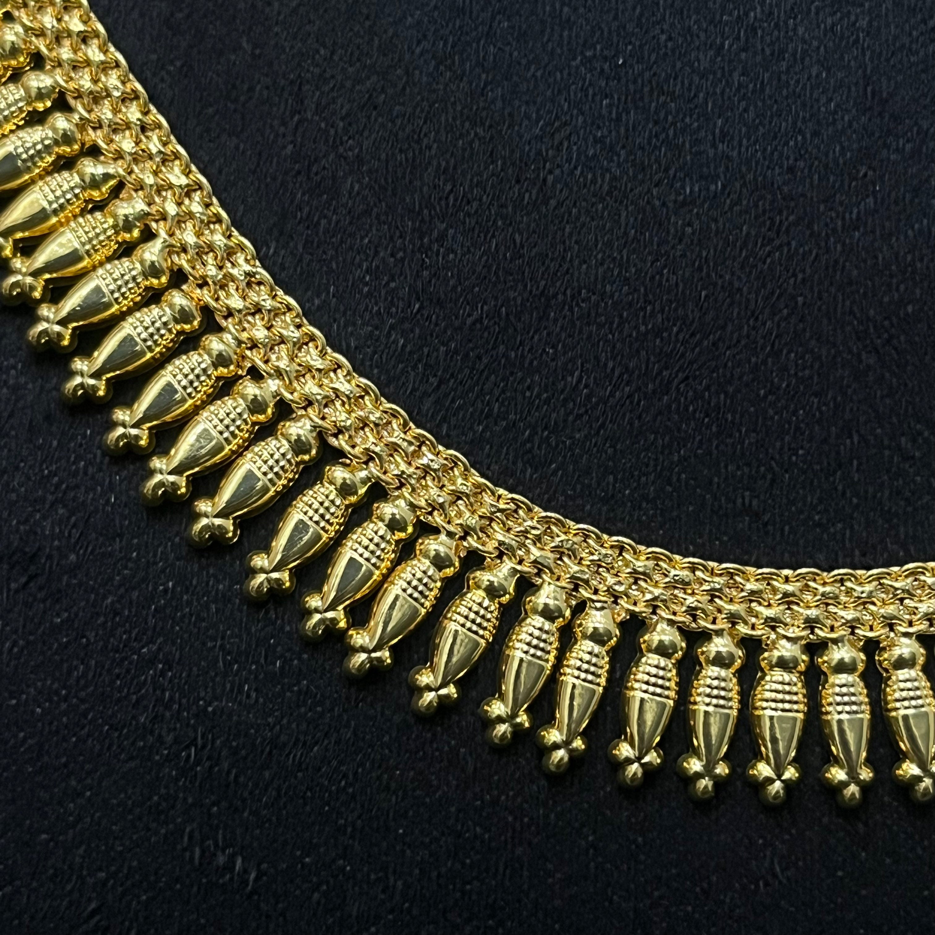 Silver Kerala Kutchi Necklace Gold Finished 925
