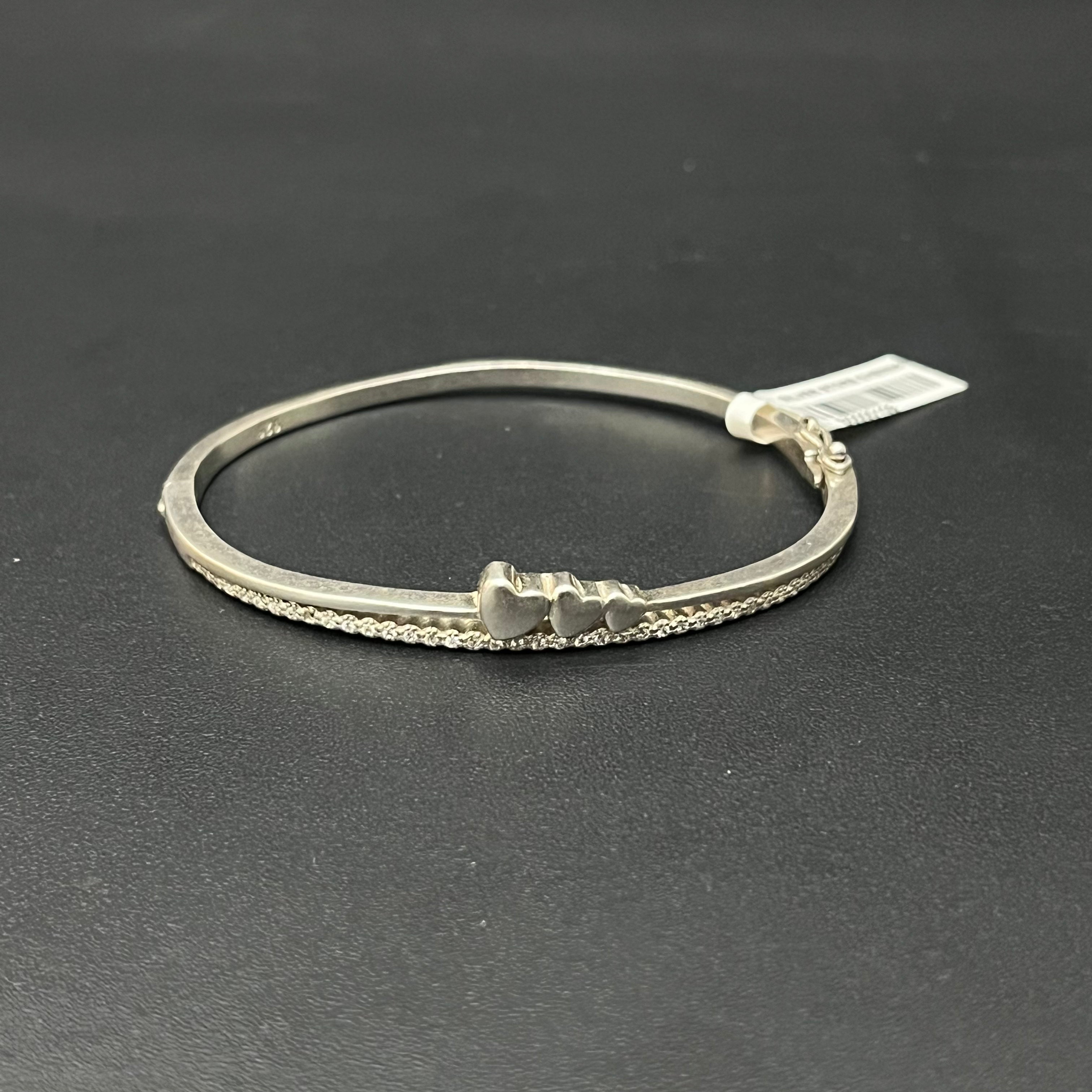 Silver ladies Kada 3 Heart