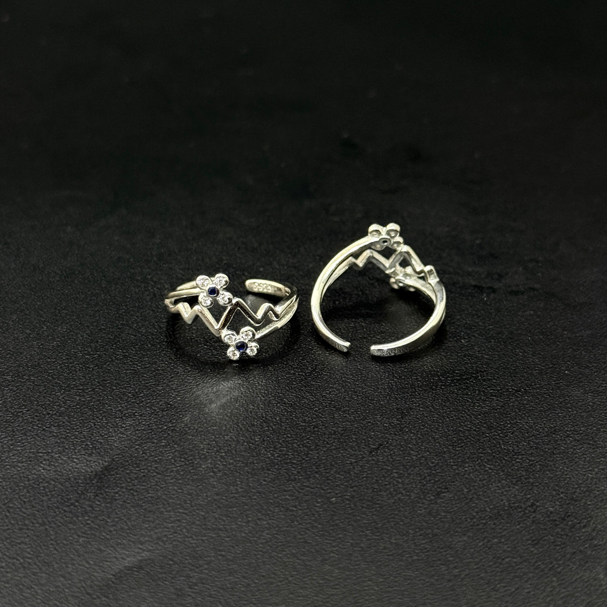 Ladies Toe Rings Rose Glow