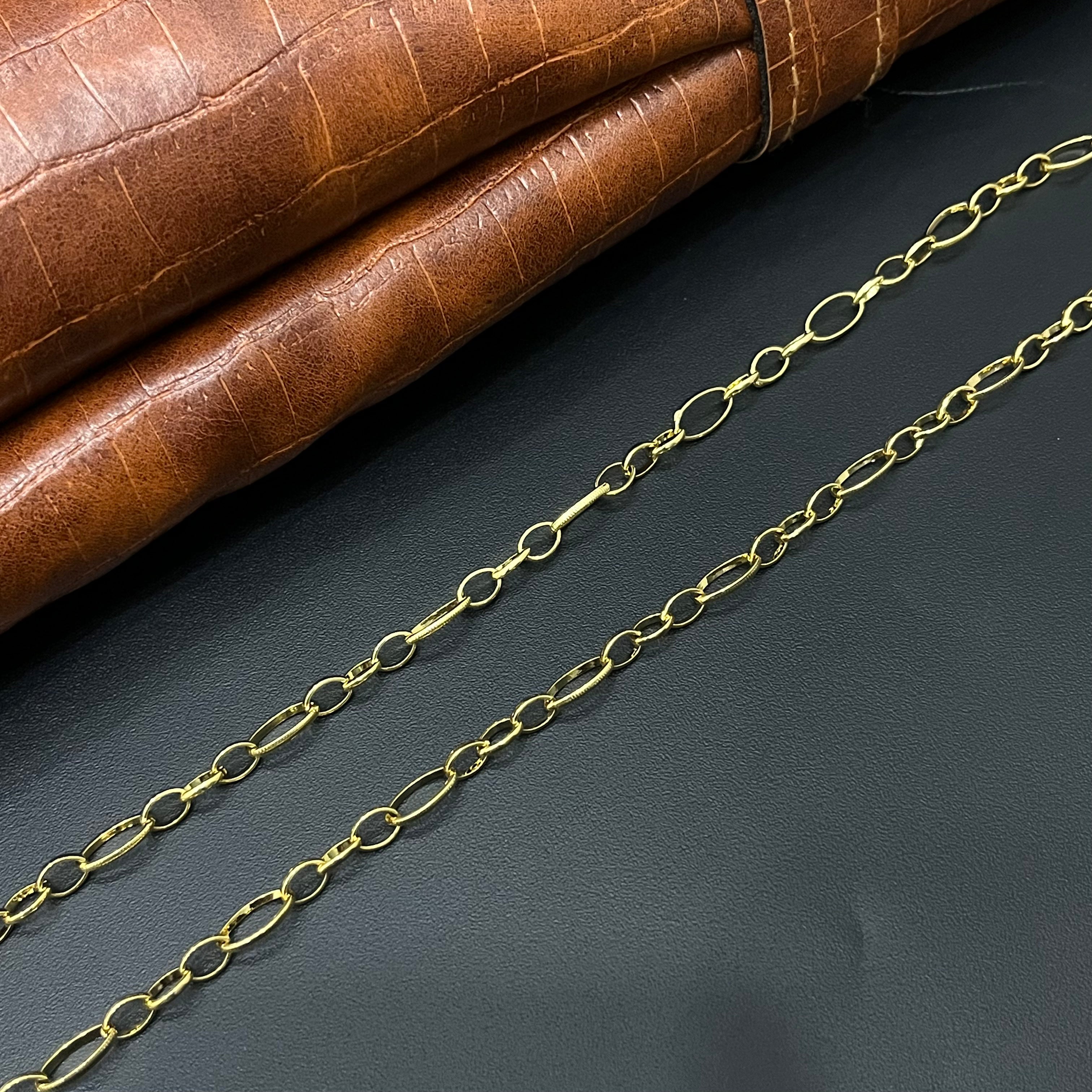 Silver Mens Indo Italian Chain Gold Finished Links02