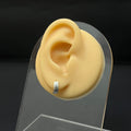 Silver Mens Earrings Bali 13mm