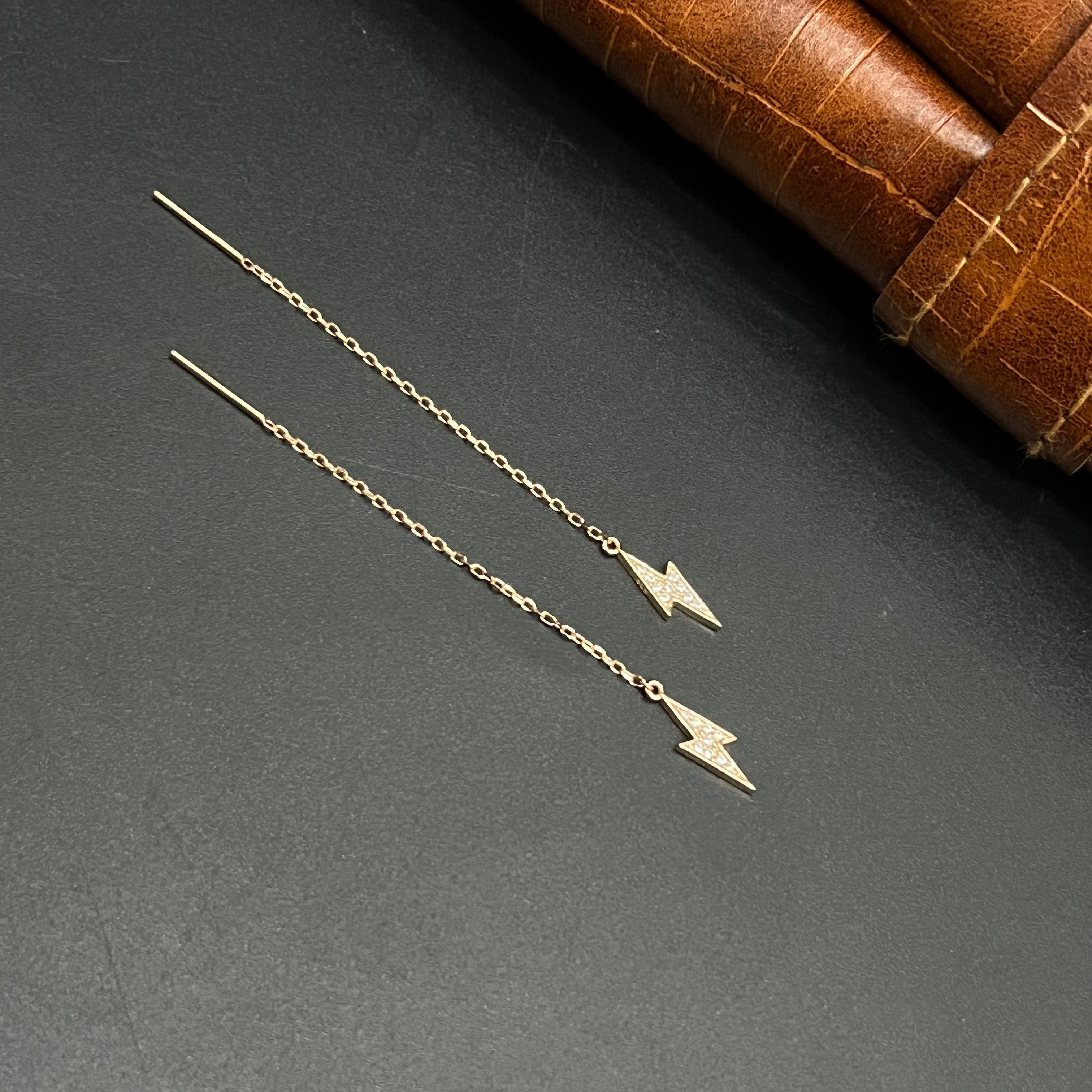 Silver Ladies Sui Daga Stud Hanging Stroms Rose Gold 925