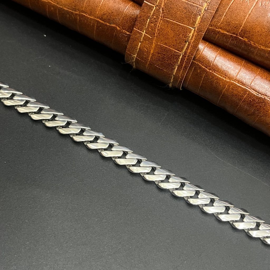 Silver Mens Bracelet Classic Cuban M01 925