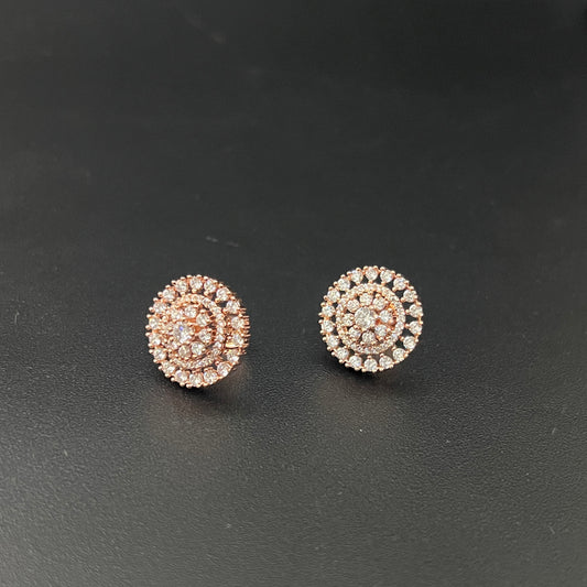 Ladies Studs_American Diamond Rosegold_DS3