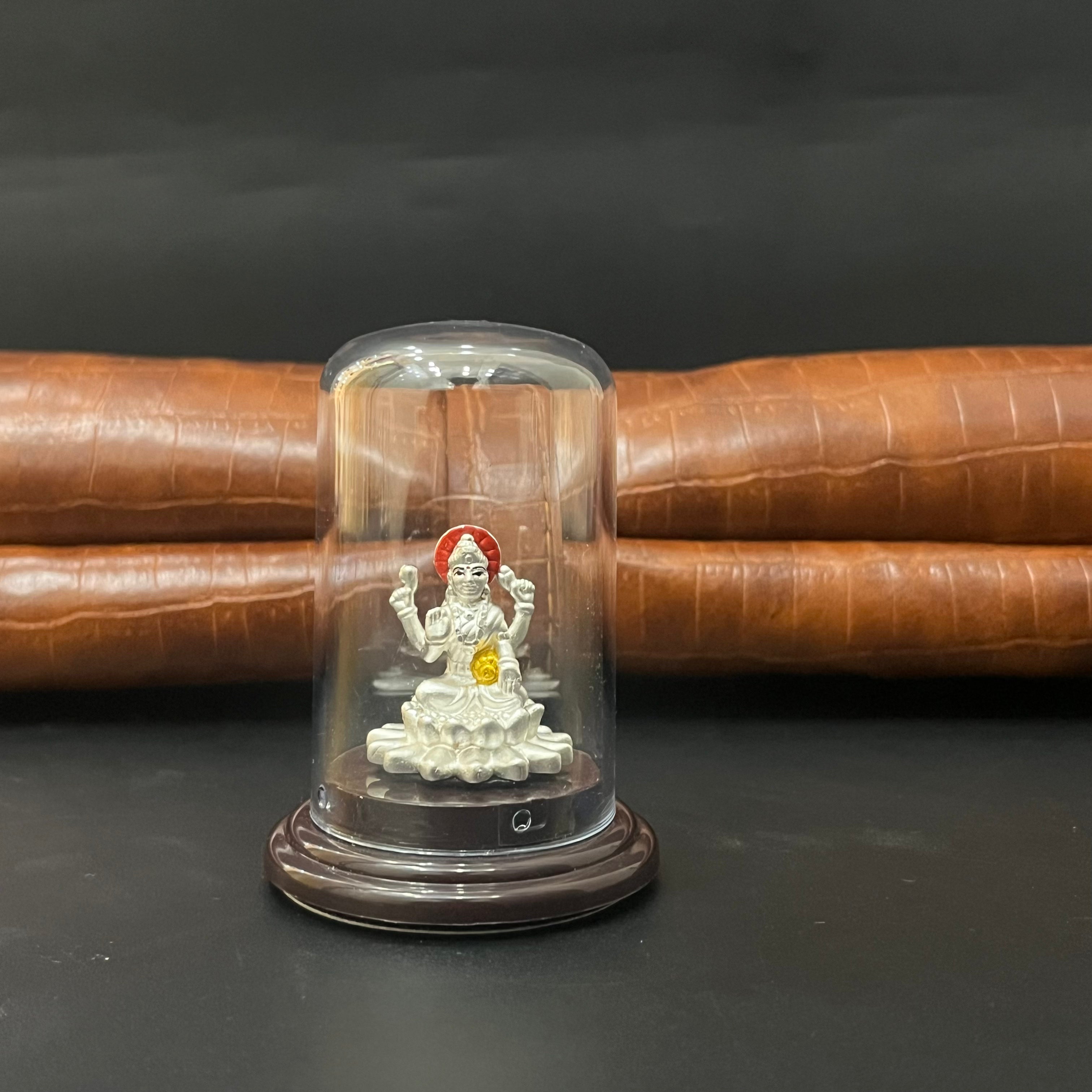 Silver Lakshmi Idol Red 925