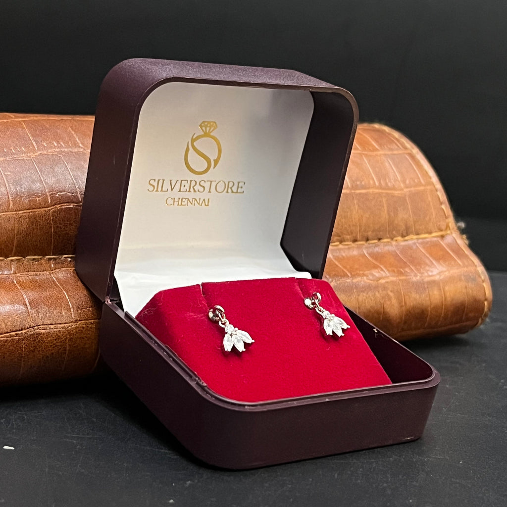 Silver Ladies Bugdi Petal Crystal 925
