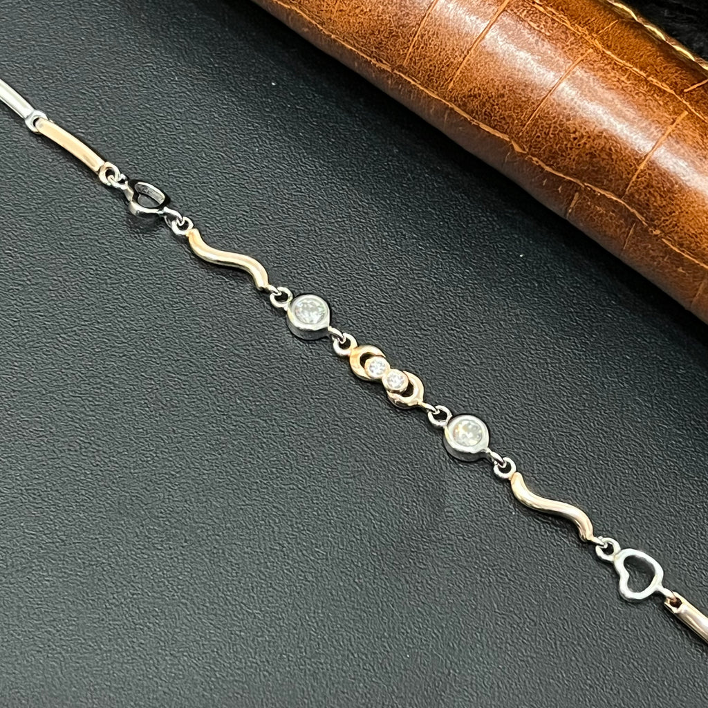 Silver Ladies Bracelet 2 Tone