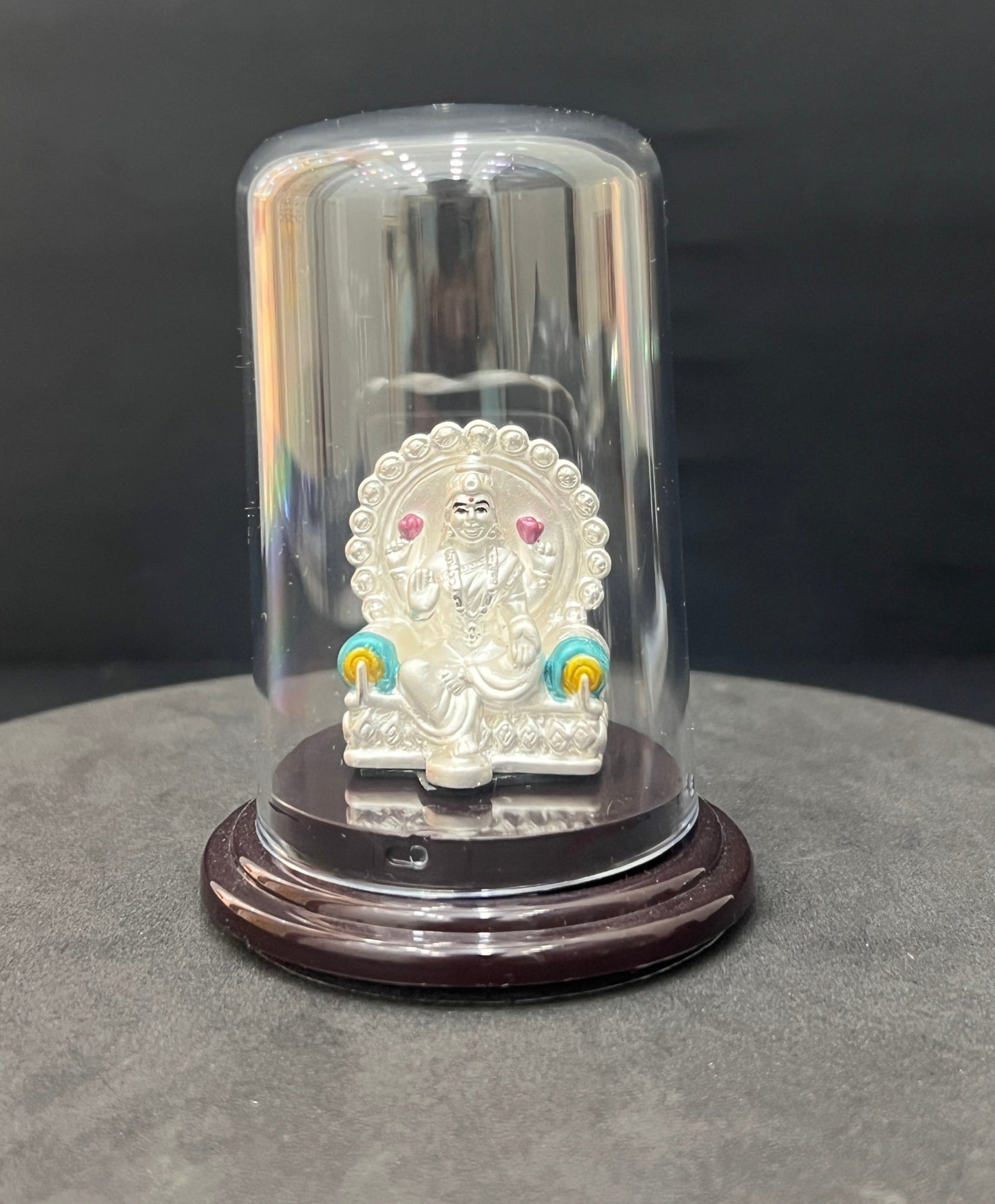 Laxmi On Singhasan Pure Silver Idol