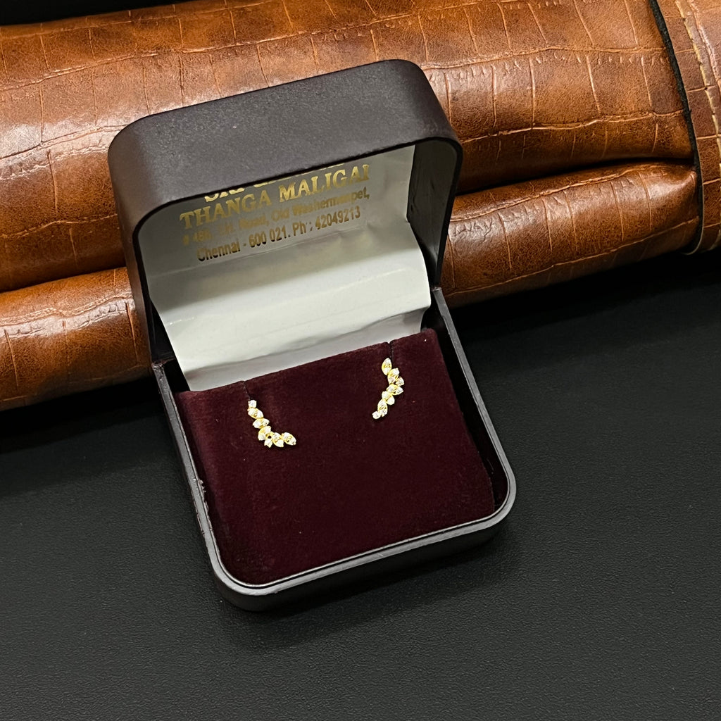 Gold Second stud C Type Stone