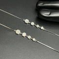 Silver Ladies Anklet Royal Hexagon Charm 925