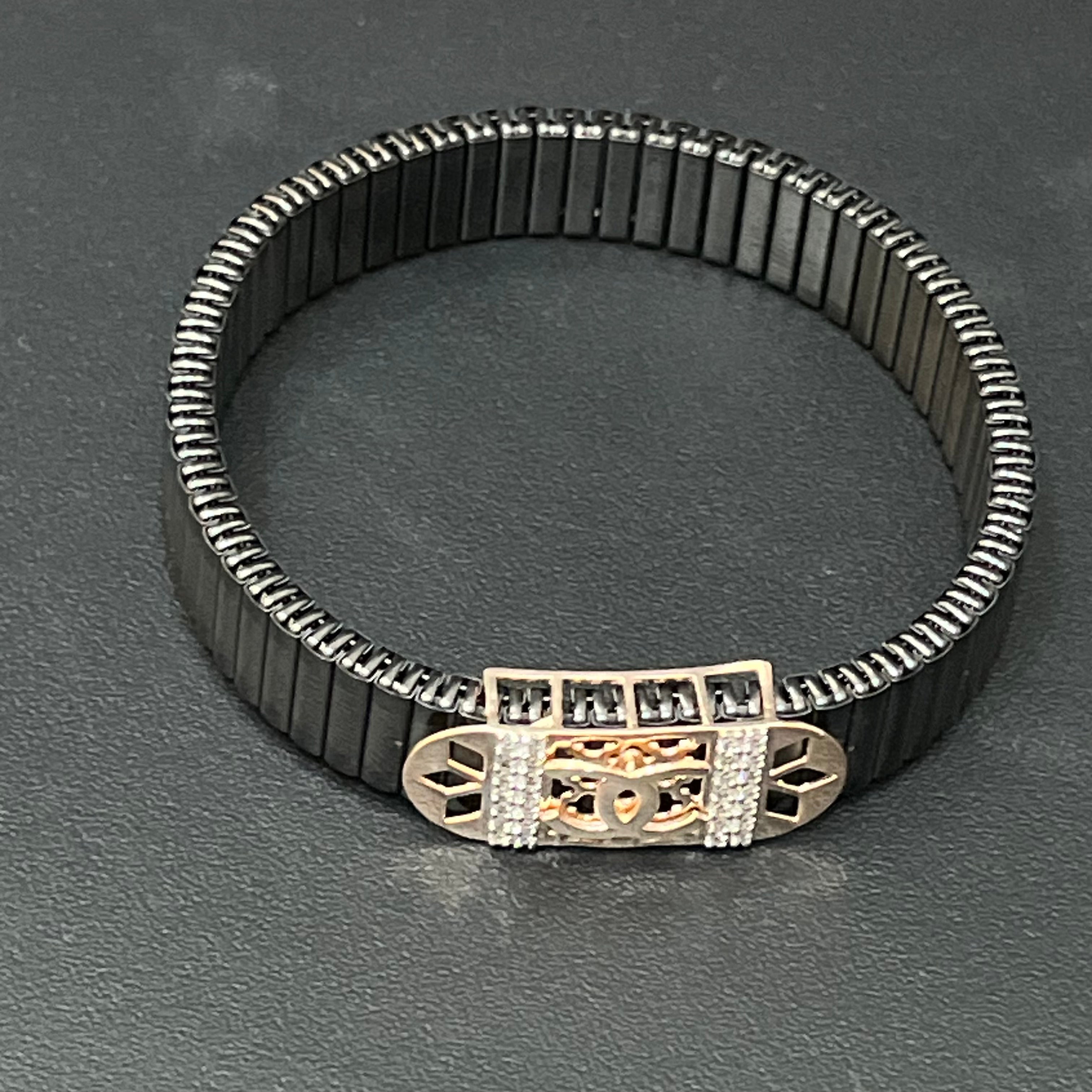 Silver Mens Flexible Bracelet FB13 925
