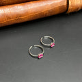 Silver Ladies Toe Rings Pink Stones Rosegold 925