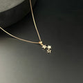 Silver Ladies Pendant Star Rosegold