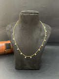 Silver Ladies Swaroski Gold Finished Chain