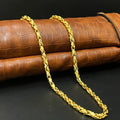Silver Kathli Chain CNC Gold Finished 24Inches