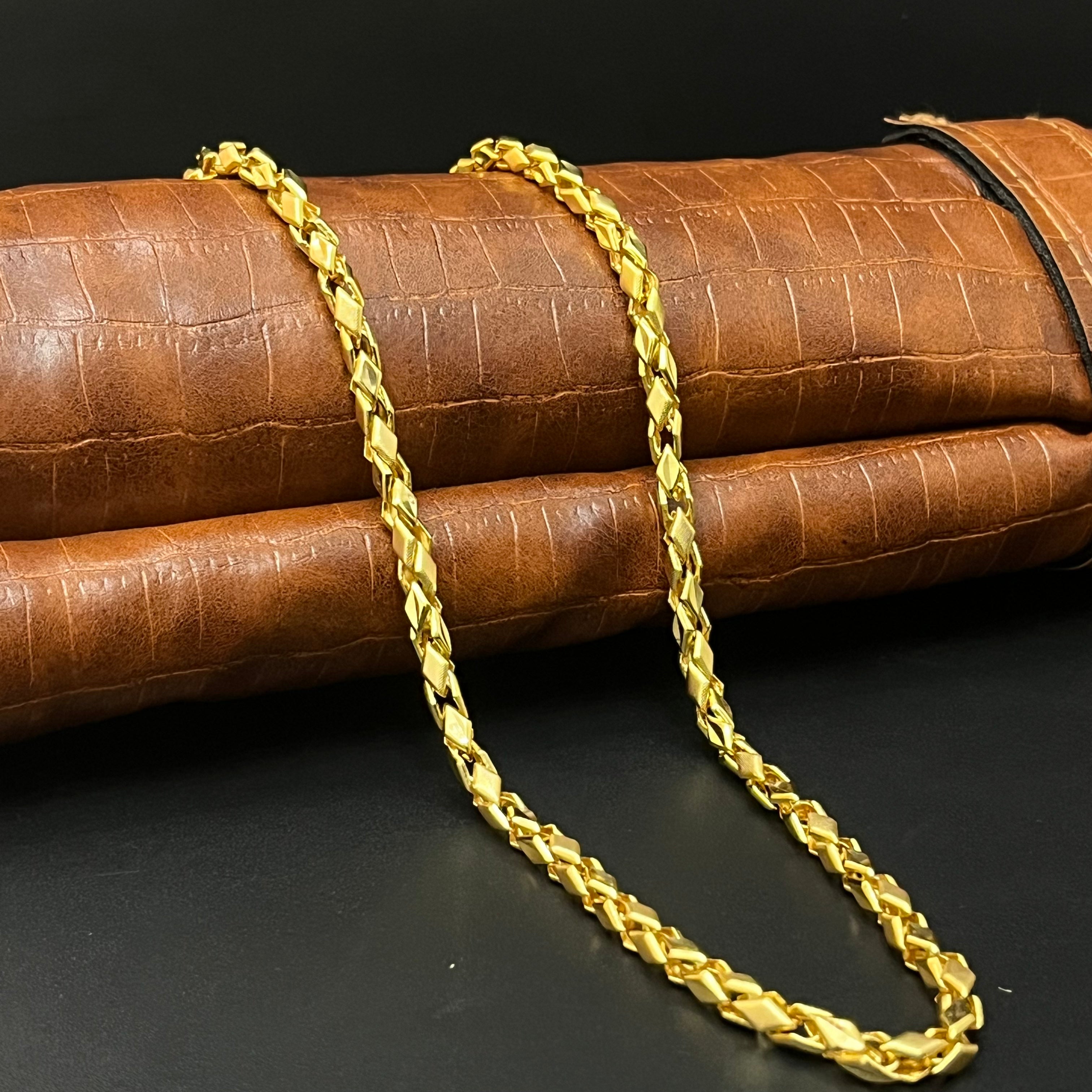 Silver Kathli Chain Two Tone Gold Finished 20inches S