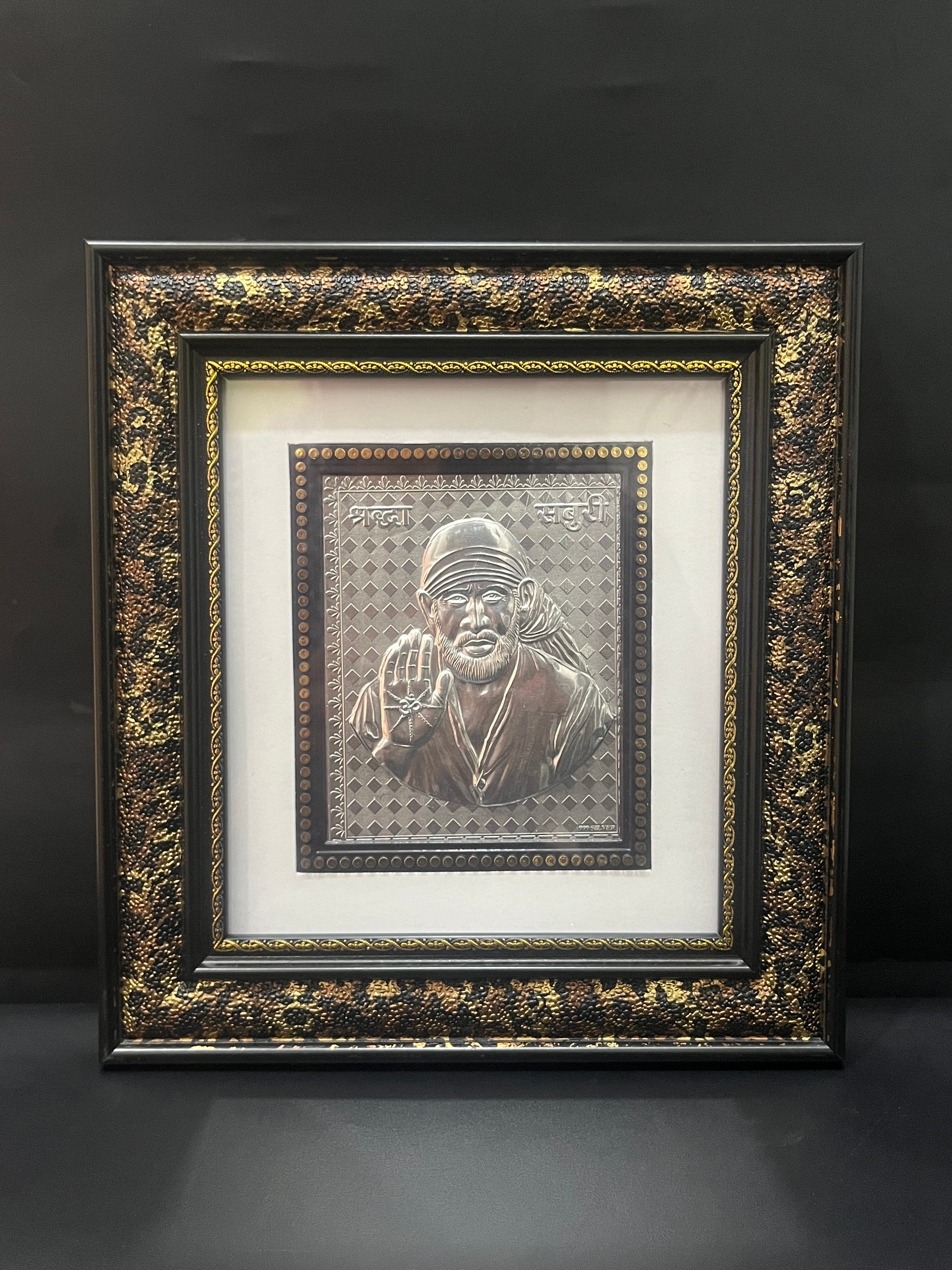 Pure Silver Saibaba Frame 999 S