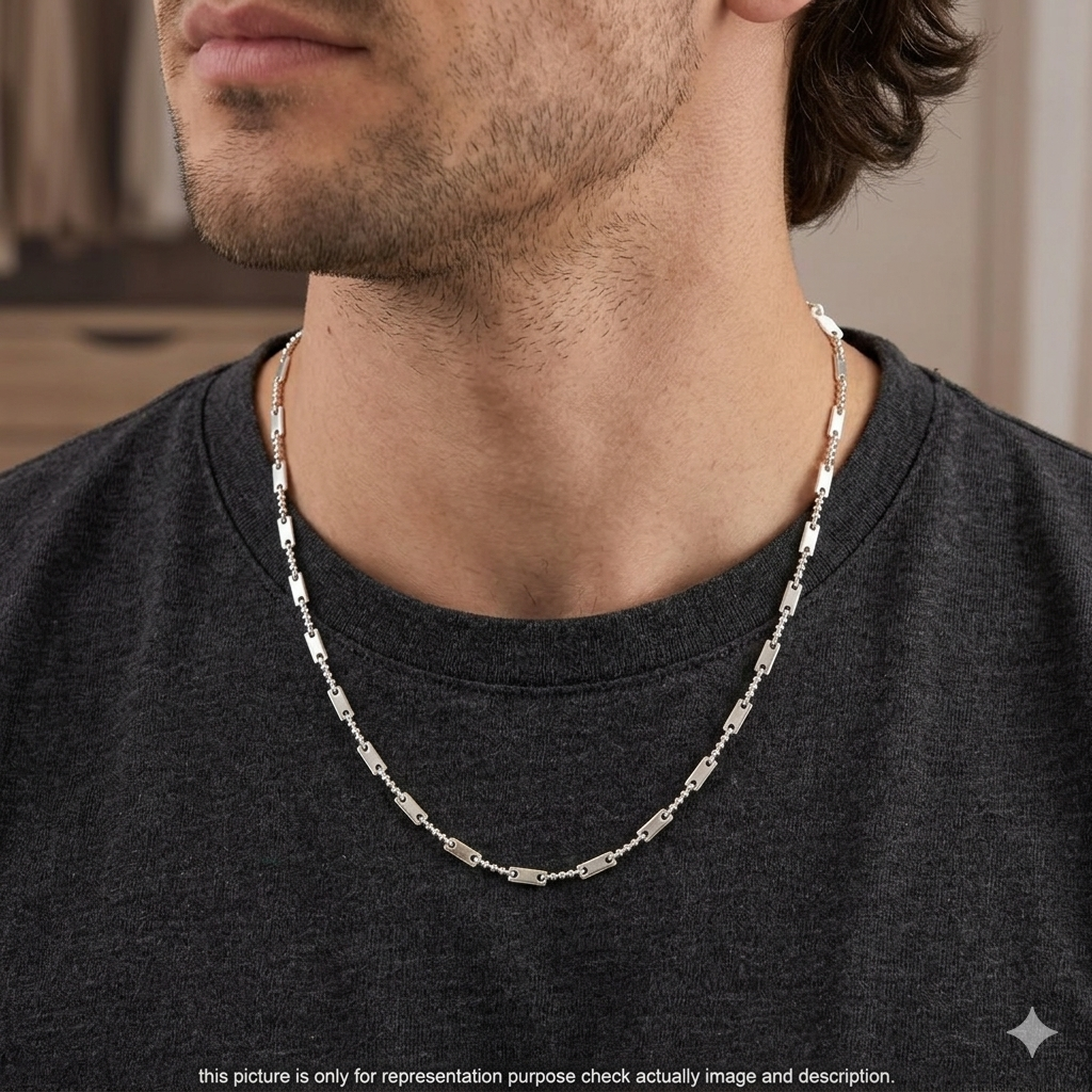 Silver Mens Chain Link Locks