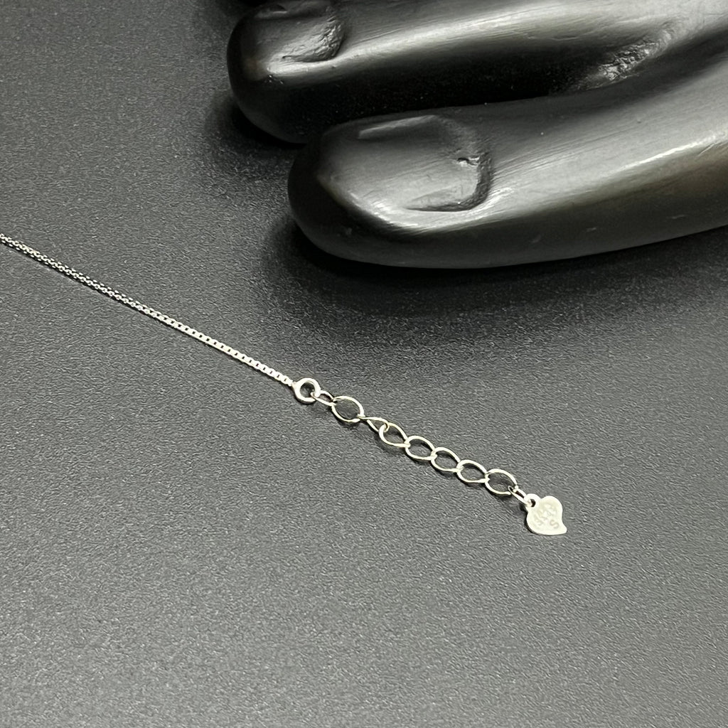 Silver Ladies Anklet Big Petal Pink Stone 925