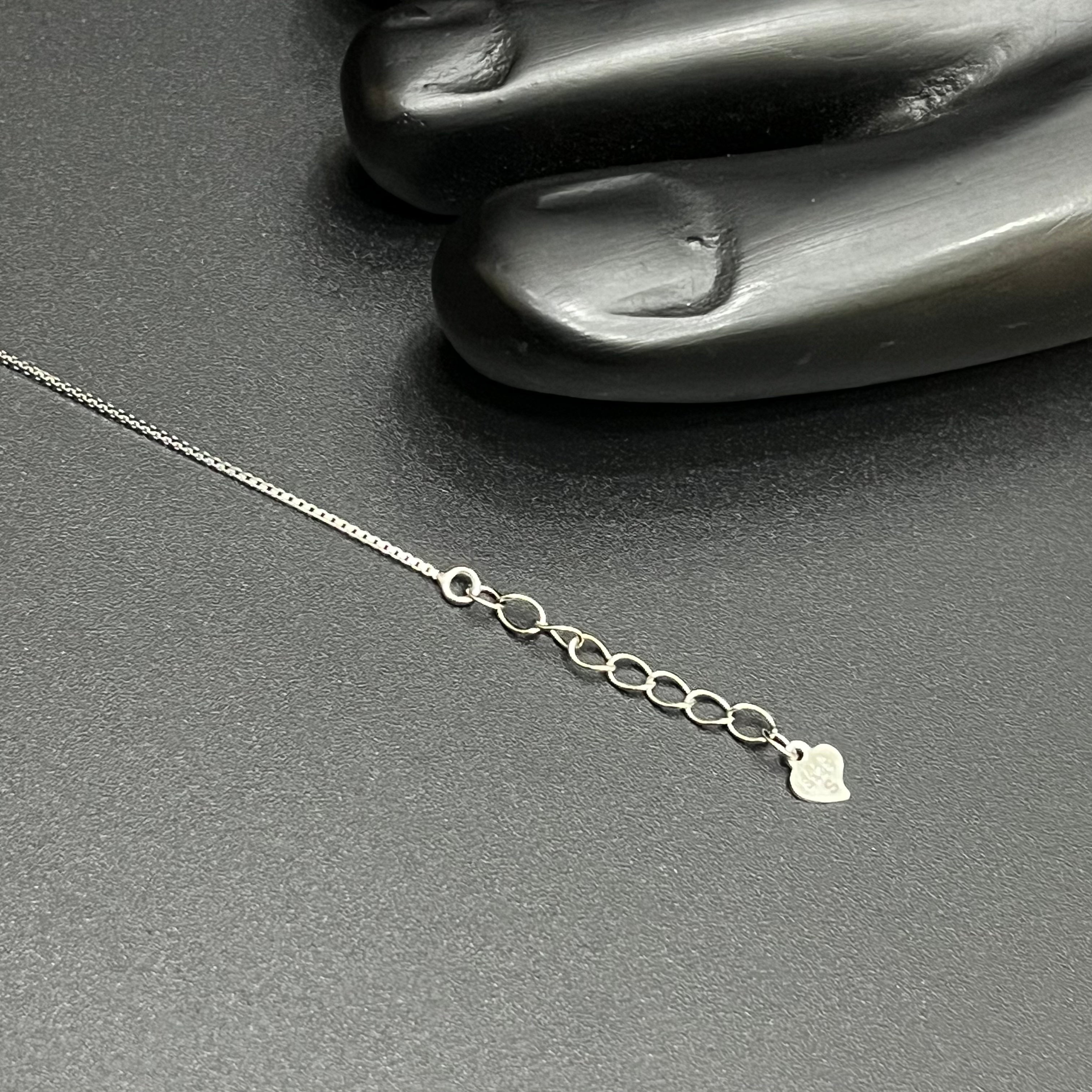 Silver Ladies Anklet Big Petal Pink Stone 925