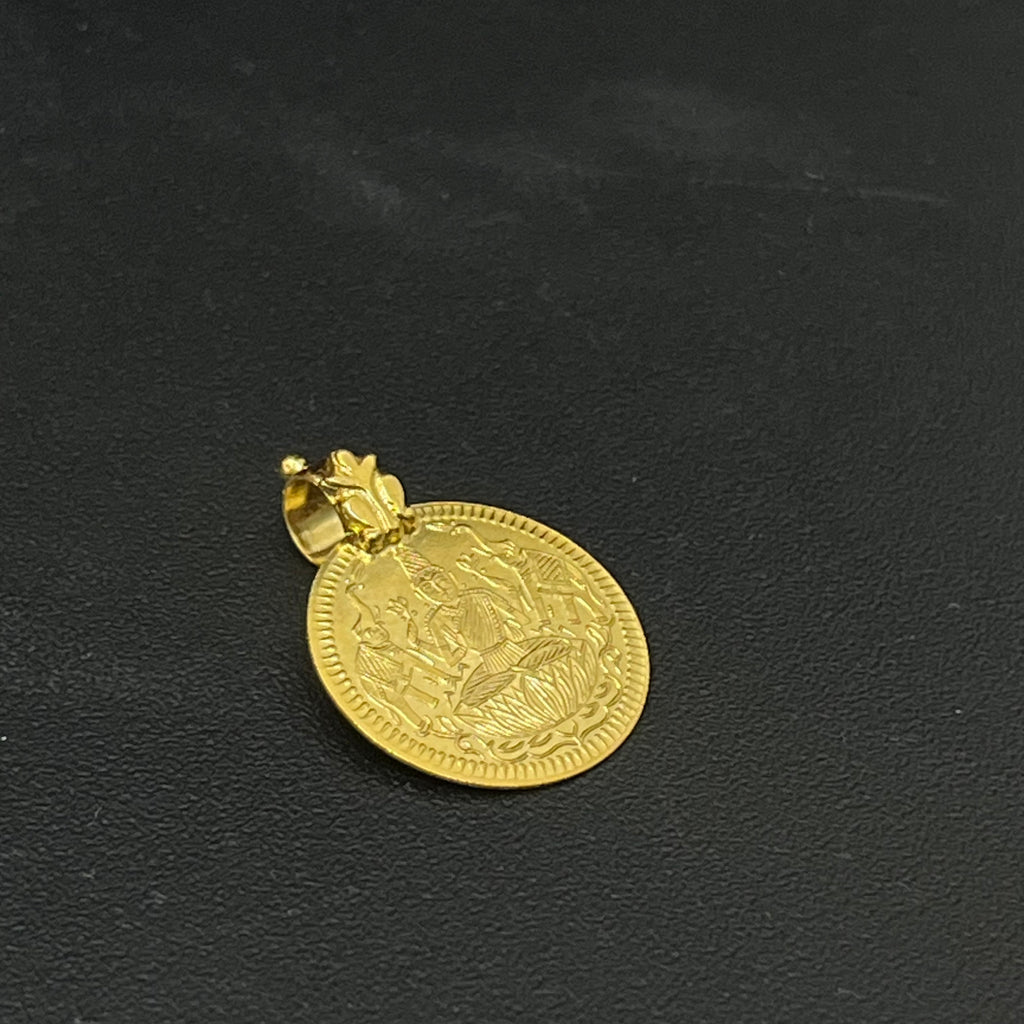 Silver Lakshmi Kasu Gold Finished