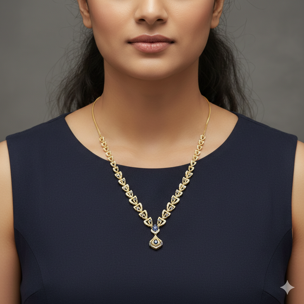 Silver Rosegold Finished Cz American Daimond Finished