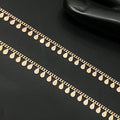 Silver Ladies Anklet Water Droplets RG