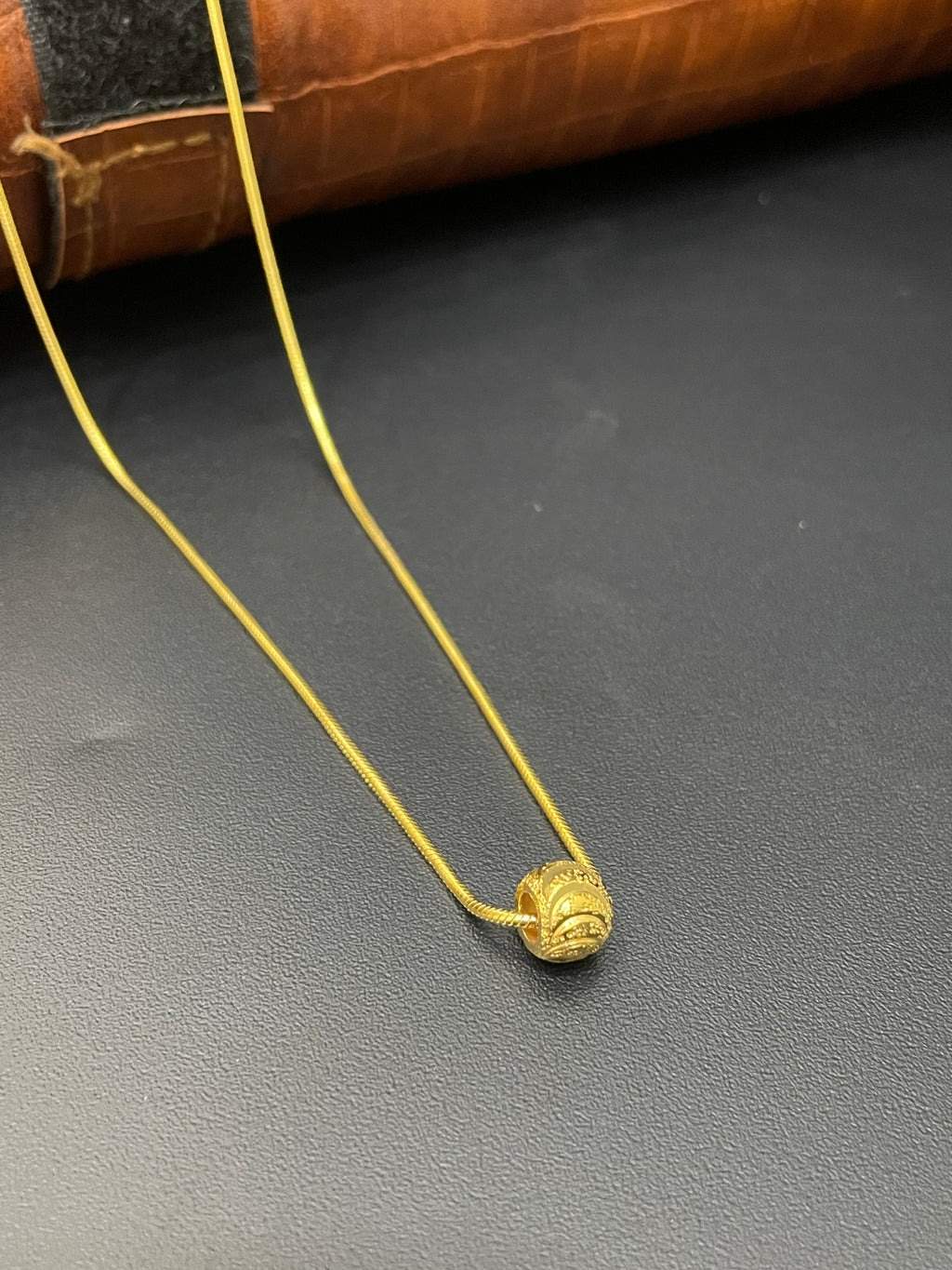 Silver Ladies Chain Balls Gold Polish