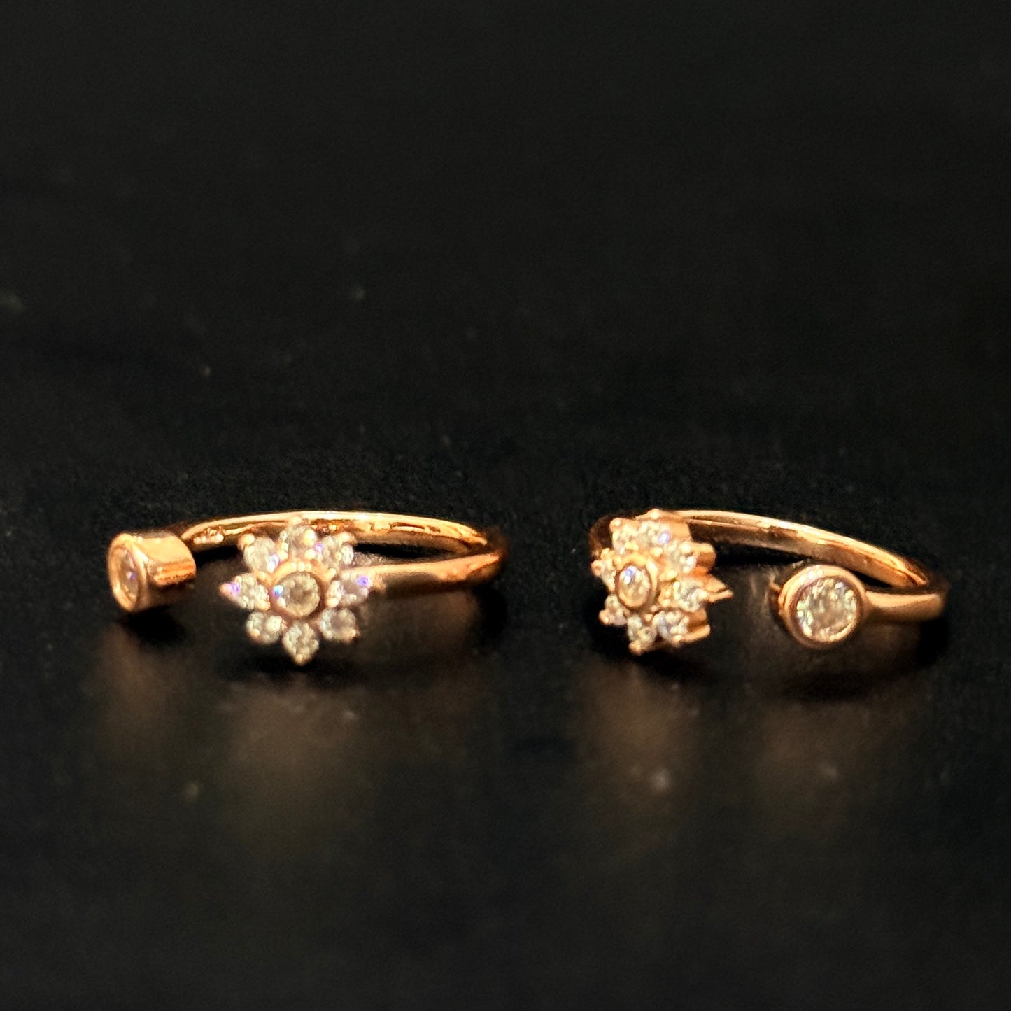 Silver Ladies Toe Rings Florals RG