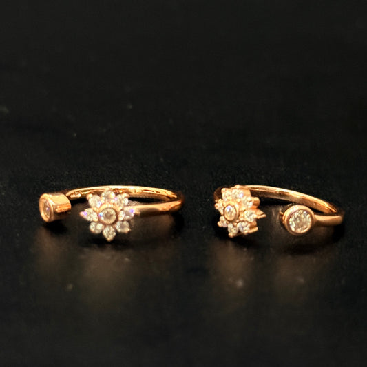 Silver Ladies Toe Rings Florals RG