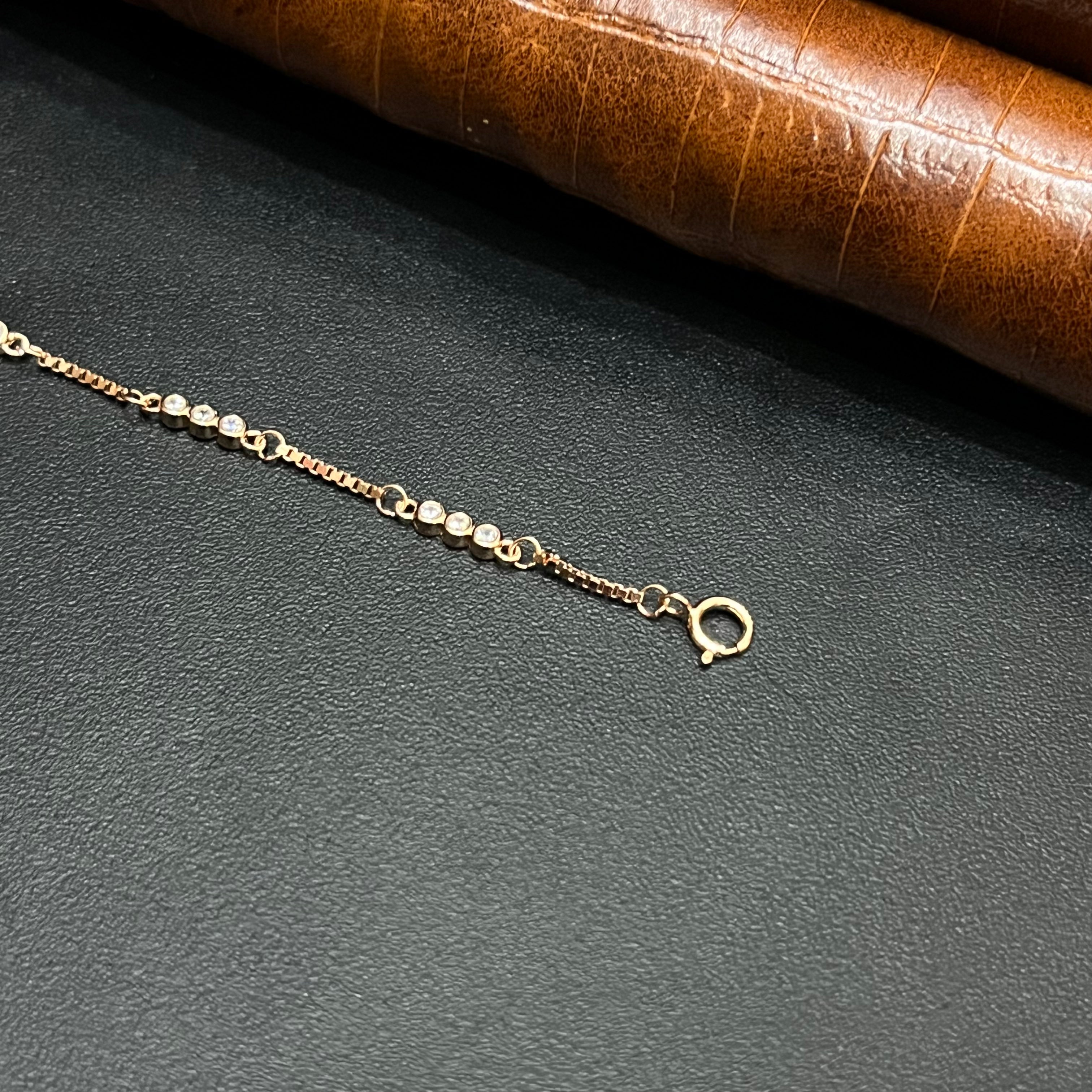 Silver Ladies Bracelet Blue Crystal Marquise Link Rose Gold 925