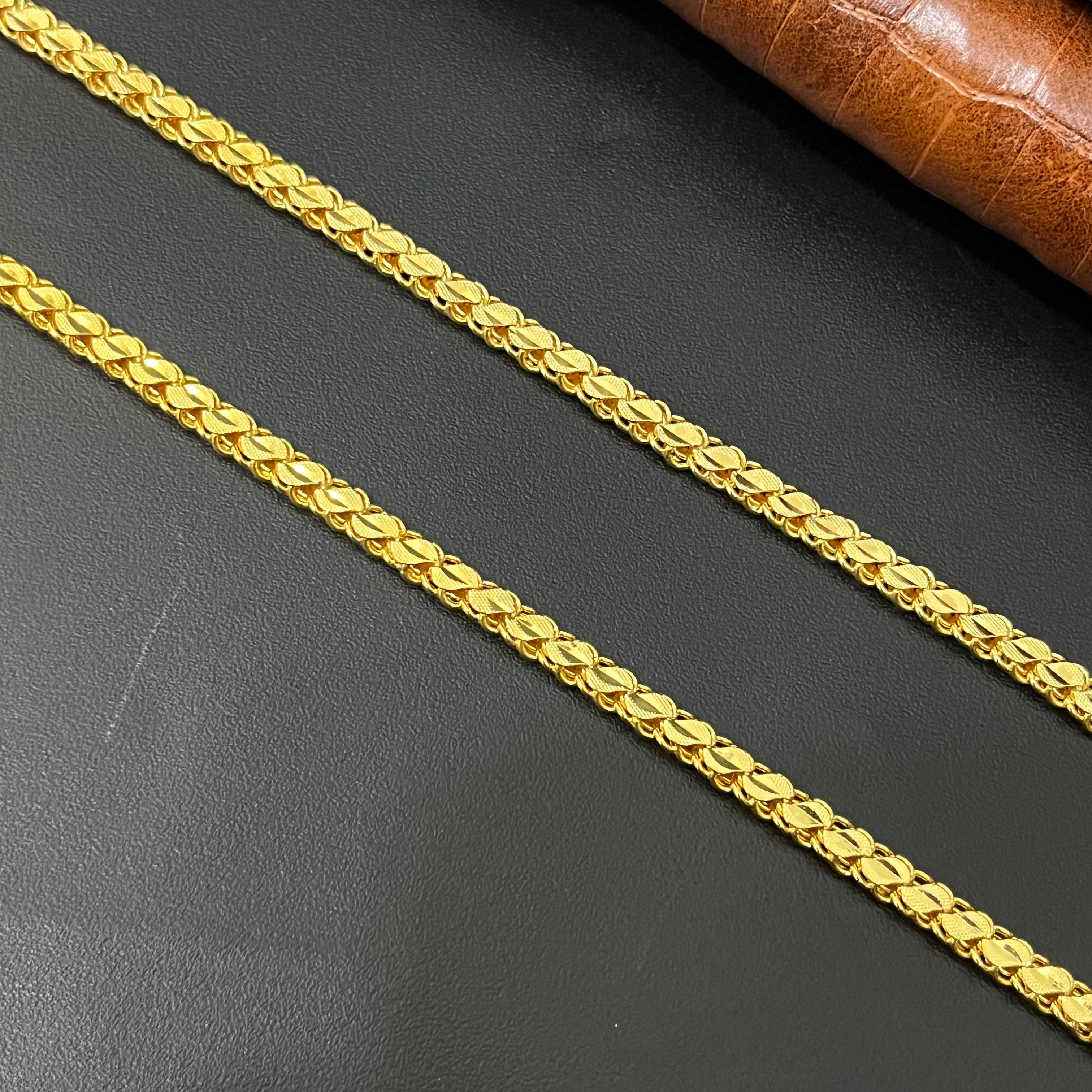 Silver Mens Chain Utahapa Gold Finished 925