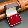 Silver Second Studs Half Semi Circle Petals Rosegold 925