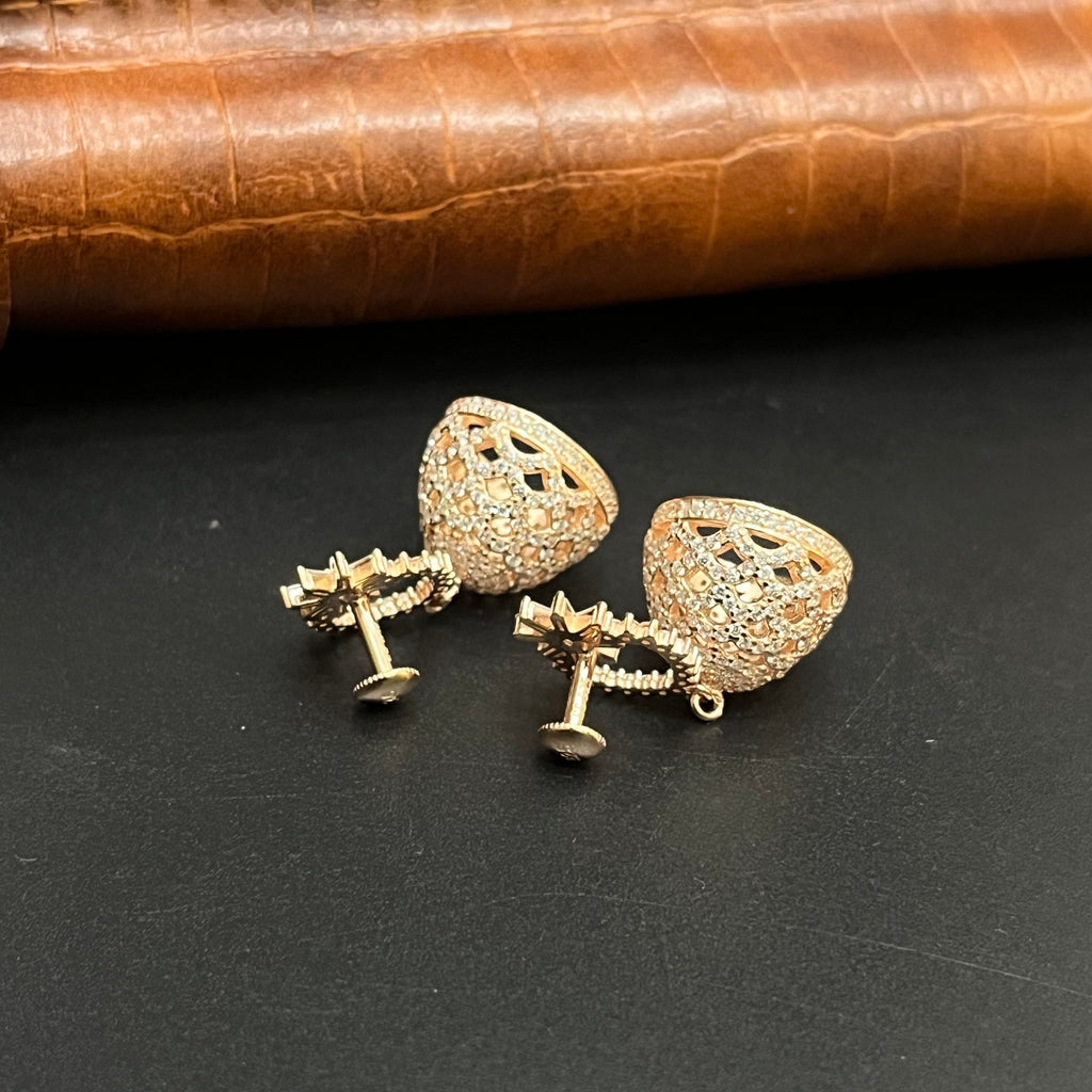 Silver Ladies Jimki Petal Crystal Rose Gold 925