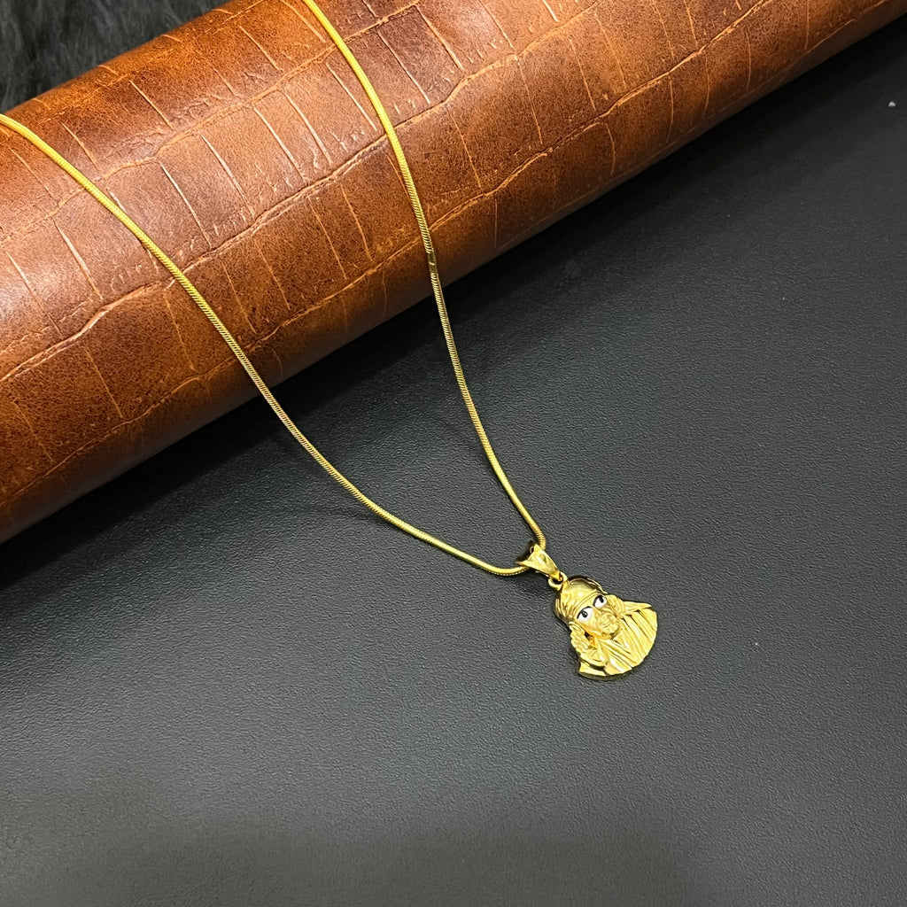 Silver Sai Baba Gold Finished Pendant
