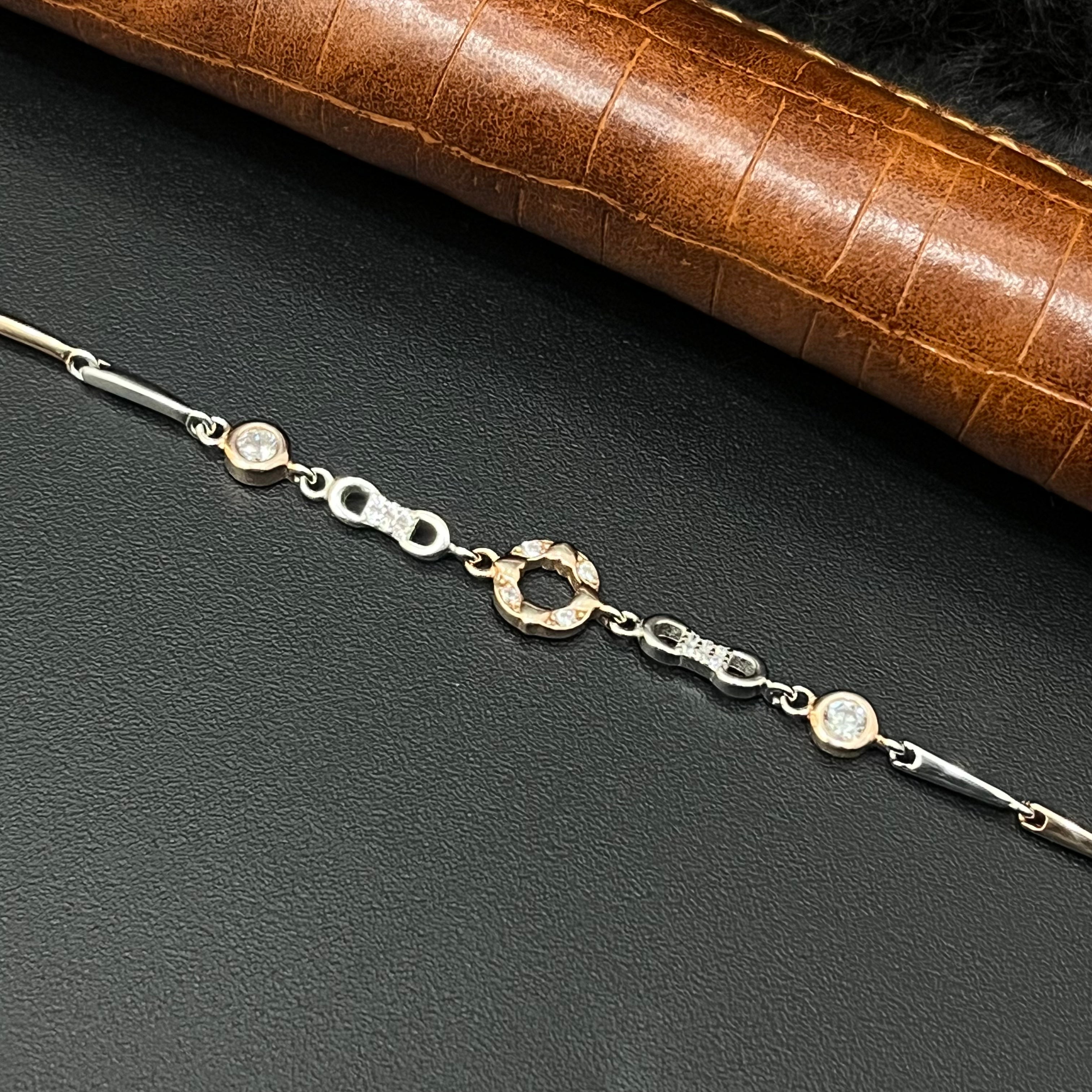 Silver Ladies Bracelet Infinity & Heartz Rosegold