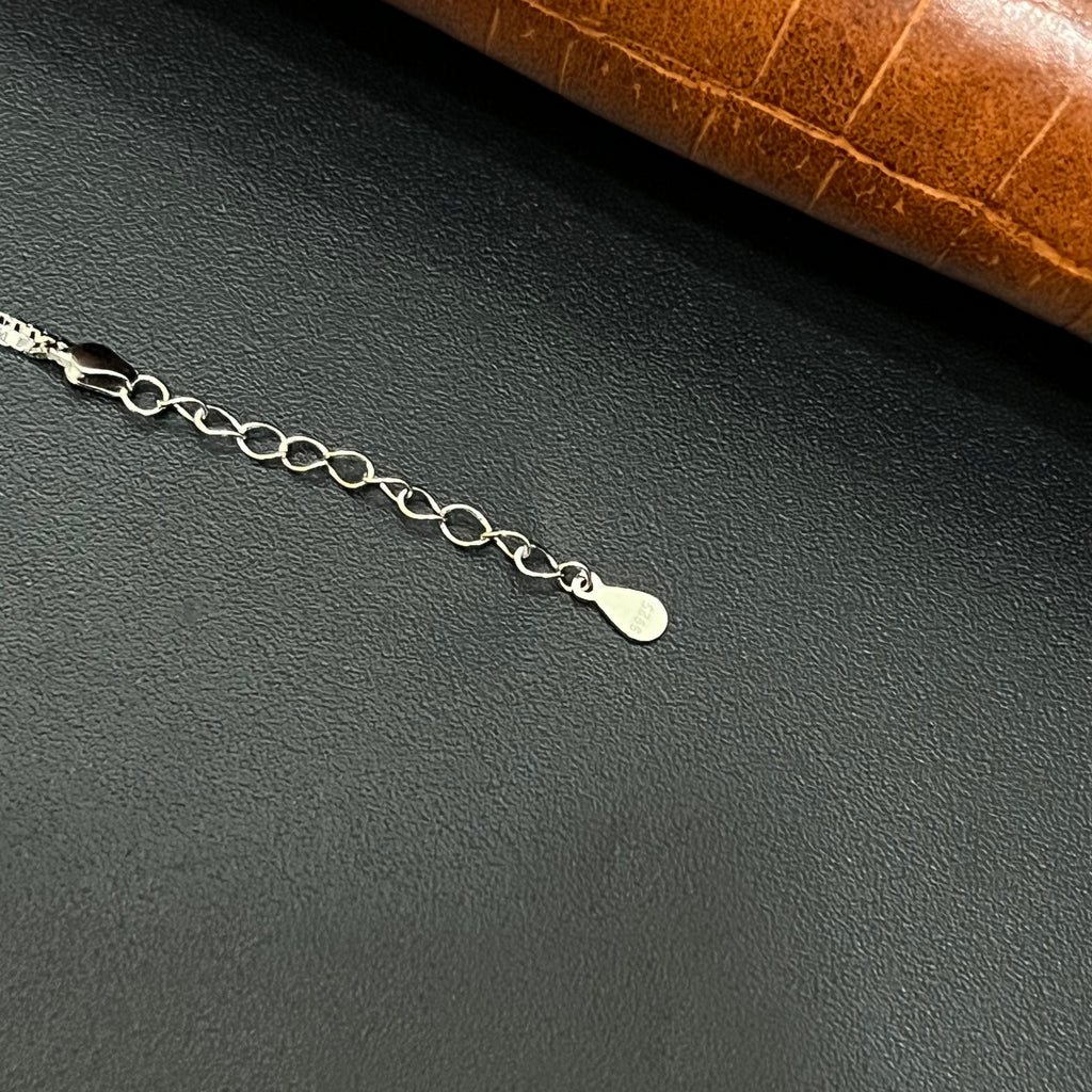 Silver Ladies Bracelet Epoxy Butterfly 925 E04