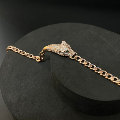 Silver jagaur Bracelet Rosegold