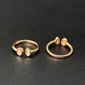 Silver Ladies Toe Rings Pink & White AD